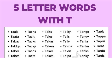 five letter words containing i and t|5 letter words that start with t.